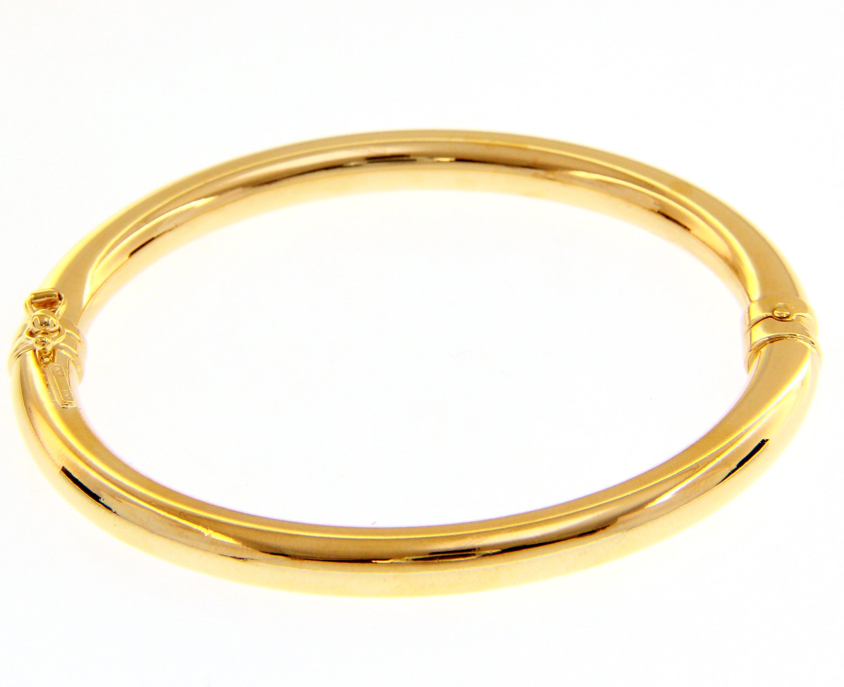 Βραχιόλι στρογγυλό με κούμπωμα απο χρυσό κ14 (code S222879)